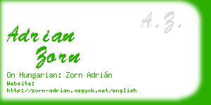 adrian zorn business card